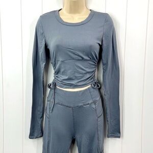 Gray Women's Leggings and Top Set